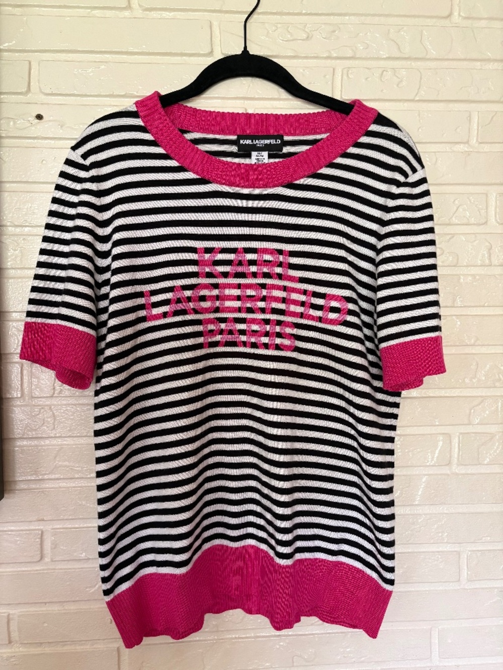 Karl Lagerfeld Short sleeve sweater SZ M
